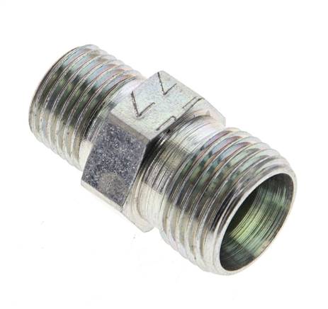 Raccord à bague coupante droite. R 1/8"-8 LL (M12x1), sans écrou ni bague coupante, acier galvanisé