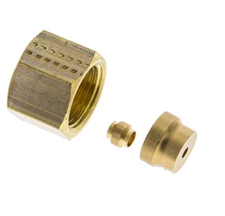 Insert réducteur pour vis à bague de serrage. 12mm-4 (M8x1)mm, laiton