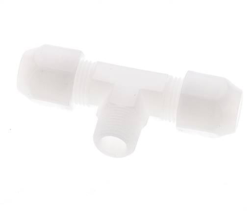 Raccordement à vis en T R 3/8"-12x10mm, PVDF (FDA)