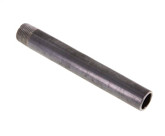 Welding nipple R 3/8"-120mm-17.2mm, ST 37, black steel