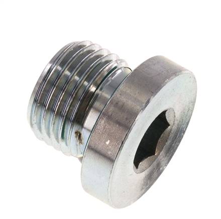 HD sealing plug inner socket. M 16x1.5, galvanized steel