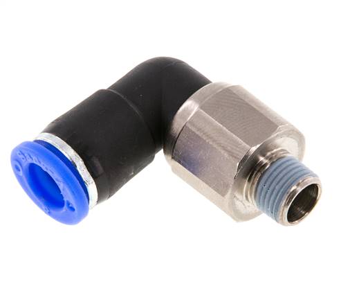 Raccord à vis coudé R 1/8"-8mm, norme IQS