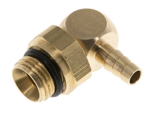 Elbow plug connection, G 1/8"-4mm inside, brass