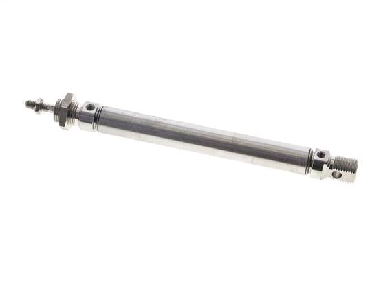 Cylindre ISO 6432, inox, piston 16mm, course 100mm