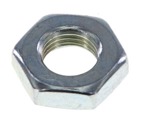 Hexagonal lock nut M 10x1, galvanized steel