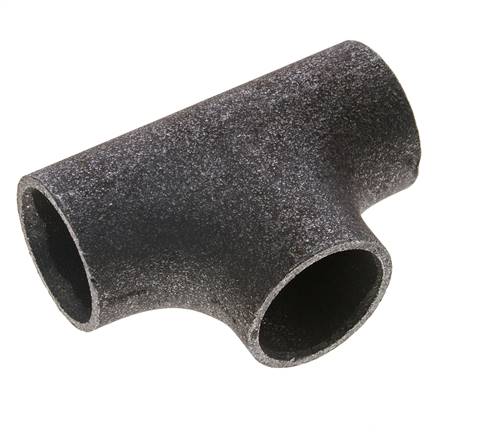 Pièce en T 42,4x2,6mm, acier P235GH-TC1 noir sans soudure, EN 10253 type A (DIN 2615)