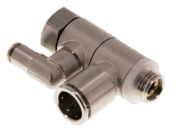 Stop screw connection G 1/4"-12mm, with manual override IQS-MSV