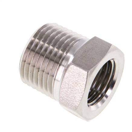 Reduziernippel NPT 3/8"(AG)-NPT 1/4"(IG), 1.4571