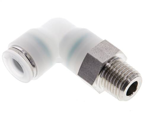 Elbow plug connection R 1/4"-8mm, IQS-ES LE/IQS-PVDF