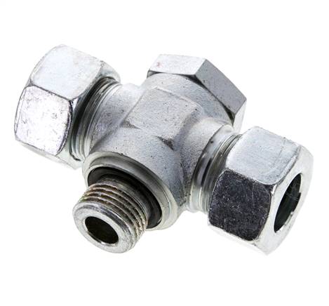 Raccord pivotant en T G 1/2"-18 L (M26x1,5), acier galvanisé