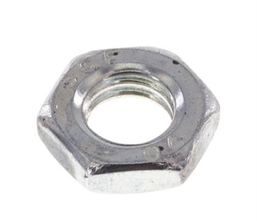 Hexagonal lock nut M 6, galvanized steel