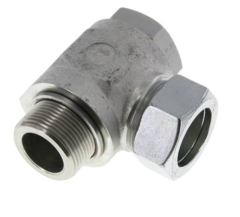 Raccord à vis pivotant coudé G 1-1/4"-35 L (M45x2), acier galvanisé