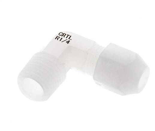 Winkel-Verschraubung R 1/4"-6x4mm, PVDF (FDA)