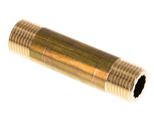 Rohrdoppelnippel G 1/2"-80mm, Messing