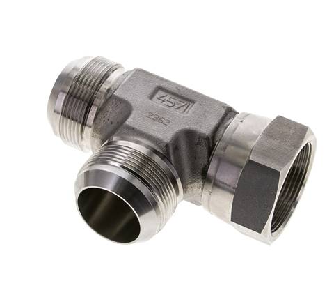 Raccordement à vis en T, UN 1-7/8"-12 (JIC), V4A