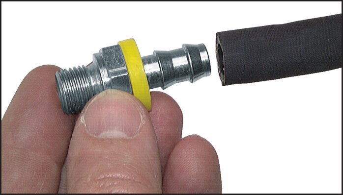 Plug-in connection G 1/2" AG (60° cone), 12.7mm GSP hose