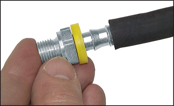 Plug-in connection G 3/8" AG (60° cone), 9.5mm GSP hose