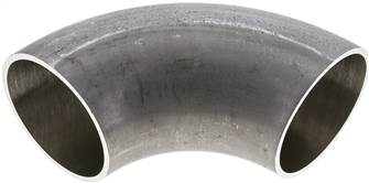 Coude de tuyau type 3, 76,1x2,9 mm, 1.4571, sans soudure, EN 10253 type A (DIN 2605)