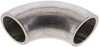 Coude de tuyau type 3, 21,3x2,0 mm, 1.4571, soudé, EN 10253 type A (DIN 2605)