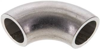 Coude de tuyau type 3, 21,3x2,6 mm, 1.4571, soudé, EN 10253 type A (DIN 2605)