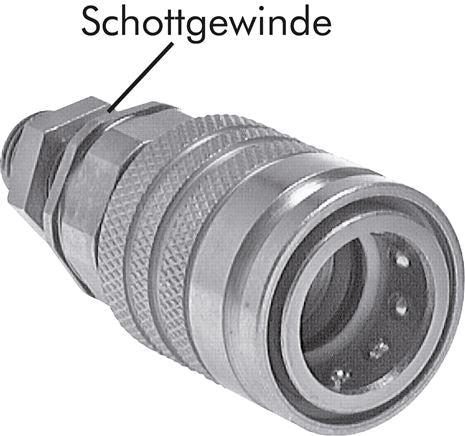 Schott-Steckkupplung ISO7241-1A, Muffe Baugr.3, 14 S (M22x1,5)