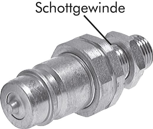 Schott-Steckkupplung ISO7241-1A, Stecker Baugr.6, 28 L (M36x2)