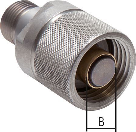 Hydraulic pipe coupling, plug size 2, 8 L (M14x1.5)