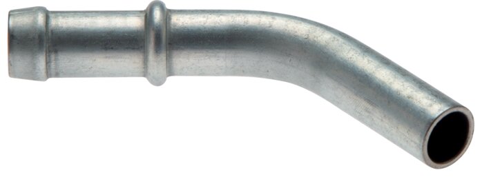 45° hose nipple pipe 4, lock. 3 - 4mm, galvanized steel