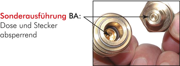 Bouchon d'accouplement (NW2.7) G 1/8" (IG), acier inoxydable