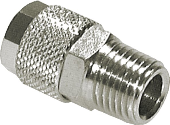Straight screw connection R 1/2"-10x8mm, nickel-plated brass