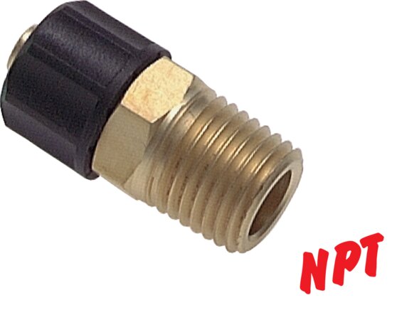 Straight screw connection NPT 1/4"-6x4mm, brass
