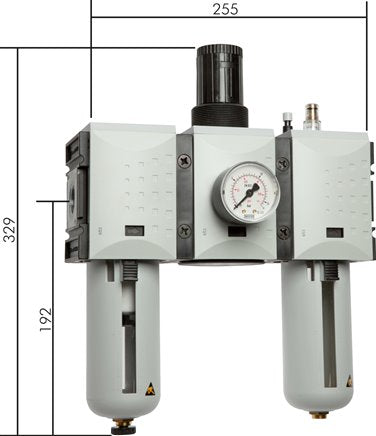 FUTURA maintenance unit, 3-part, G 1", 0.5 - 10 bar, model 4