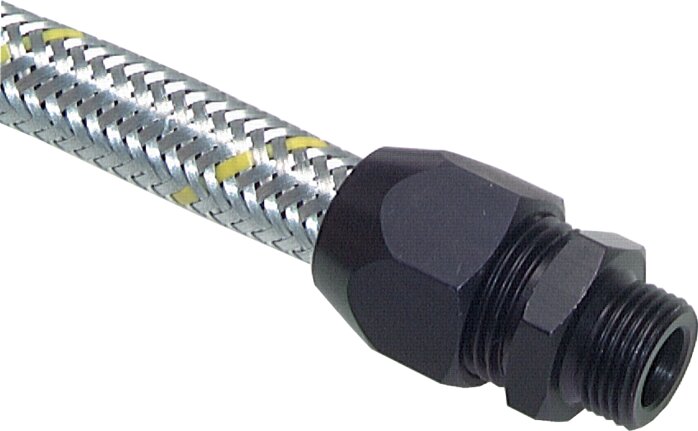 Raccord à vis droit G 1/4"-7x4mm, pour tuyau argenté