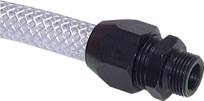 Straight screw connection G 1/4"-12x6mm, aluminum