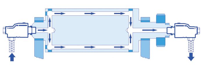 Drehdurchführung G 3/8", Welle G 3/8" LH