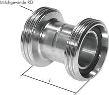 Mamelon double (fil de lait) Rd 130 x 1/4"-Rd 130 x 1/4"