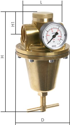 High-pressure pressure regulator G 1" 0.5 - 16 bar