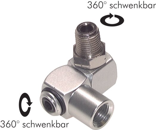 Joint pivotant double Rp 1/4"(IG)-R 1/4"(AG)