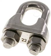 Serre-câble pour câble de 22,0 mm, M 14, B=38, 1.4436