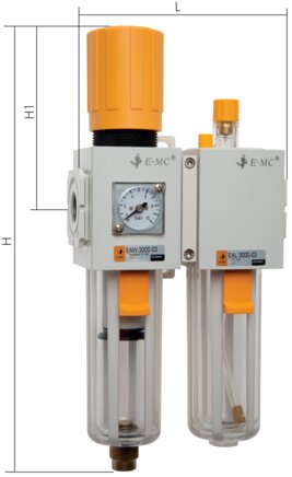 Eco-Line Wartungseinheit, G 3/8", Ablass halbautomatisch