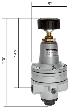 Régulateur de pression de précision haute performance, G 1/2", 0,05 - 10 bar