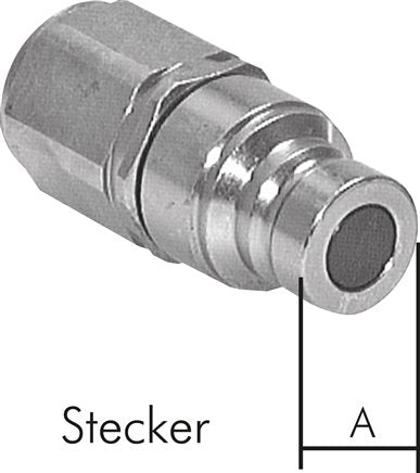 Flat-Face-Kupplung ISO 16028, Stecker Baugr. 2, G 3/8"(IG)