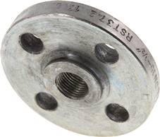 Gewindeflansch DN15-PN16 (DIN), Rp 1/2", DIN 2566, Stahl verzinkt