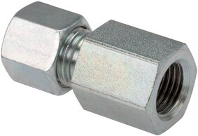 Aufschraub-Schneidringverschr. G 1/2"-18 L (M26x1,5), ohne Mutter & Schneidring, Stahl verzinkt