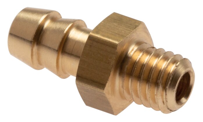 Straight plug connection G 1/8"-3mm inside, brass