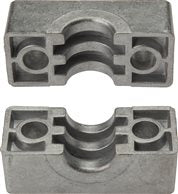 Pair of clamping jaws 38mm, size 3, heavy aluminum series