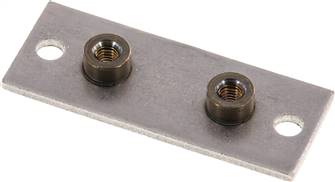 Extended welding plate with mounting holes, stainless steel, size 3, light series