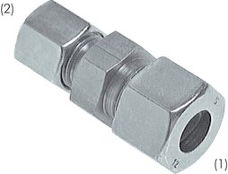 Reducing screw connection 30 S (M42x2)-20 S (M30x2), without nut &amp; cutting ring, 1.4571