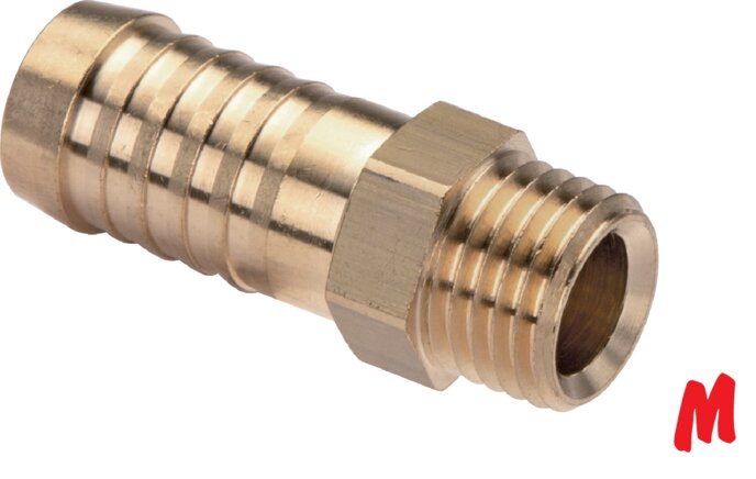 Threaded nozzle M 12x1.5-13 (1/2")mm, brass