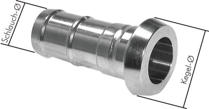 Hose cone connector (milk weight) 86mm cone-65 (2-1/2")mm